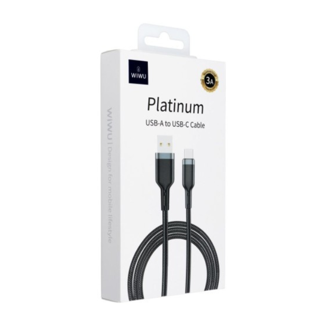 USB To Type-C Wiwu Platinum Cable 120cm Black