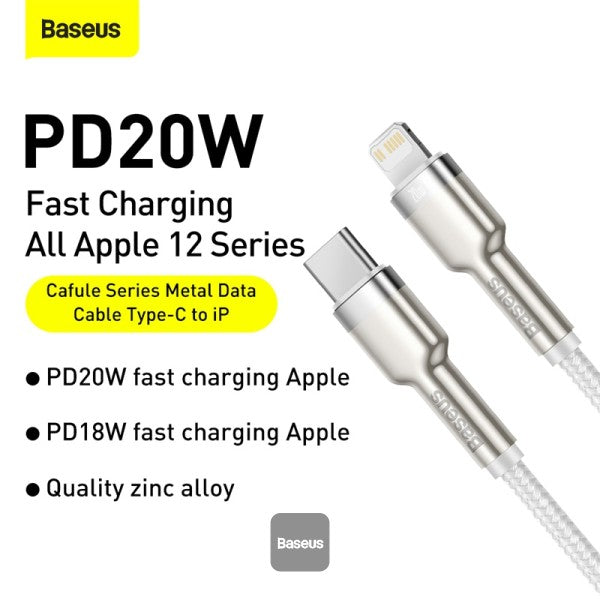 Baseus Cafule Series Fast Charging Data Cable USB C to Lightning - iPhone