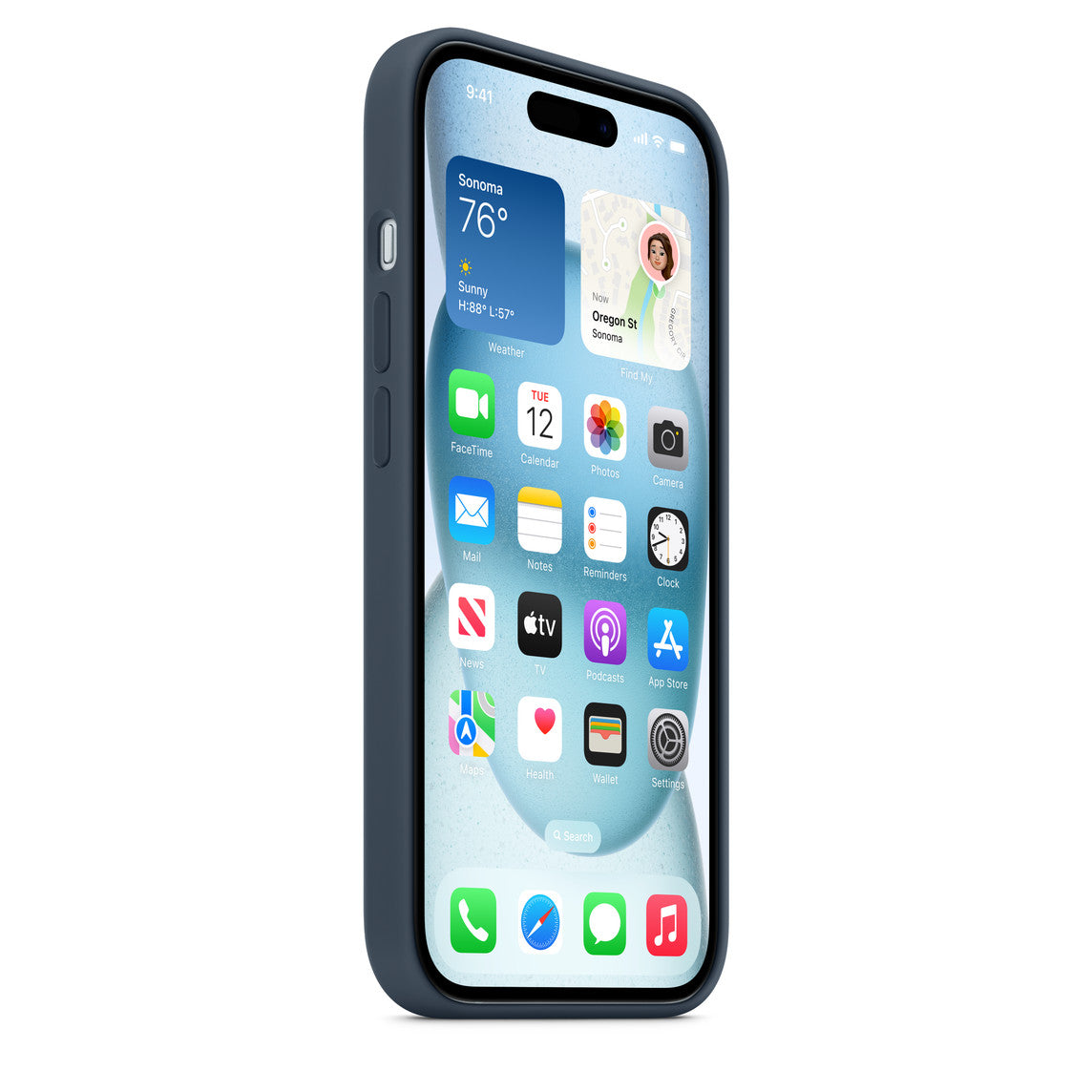 Silicone Case for iPhone 15 - Blue