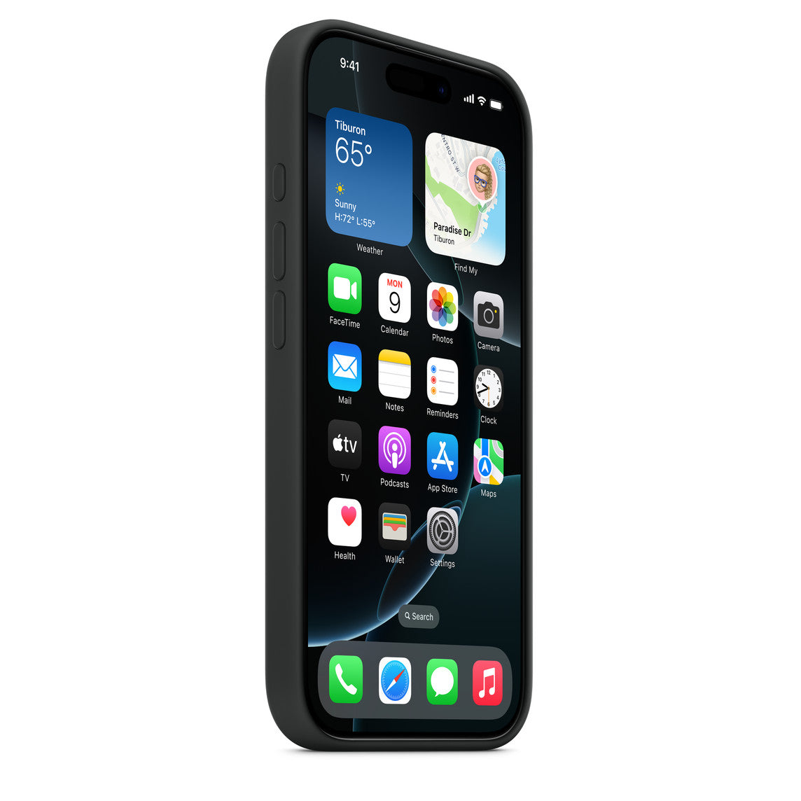 Silicone Case for iPhone 16 Pro Max - Black