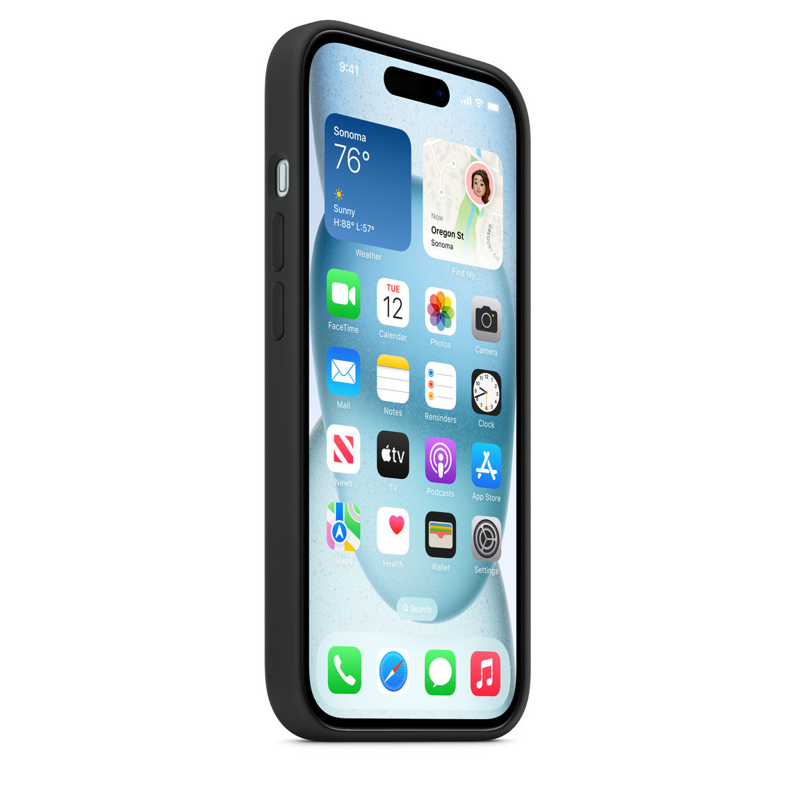 Silicone Case for iPhone 15 - Black