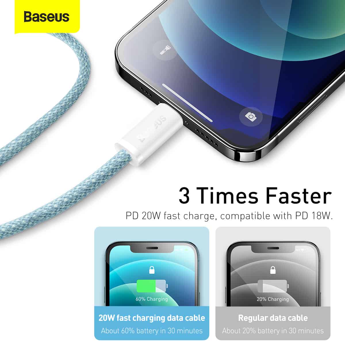 Baseus Dynamic Series Fast Charging Data Cable USB to Lightning - iPhone
