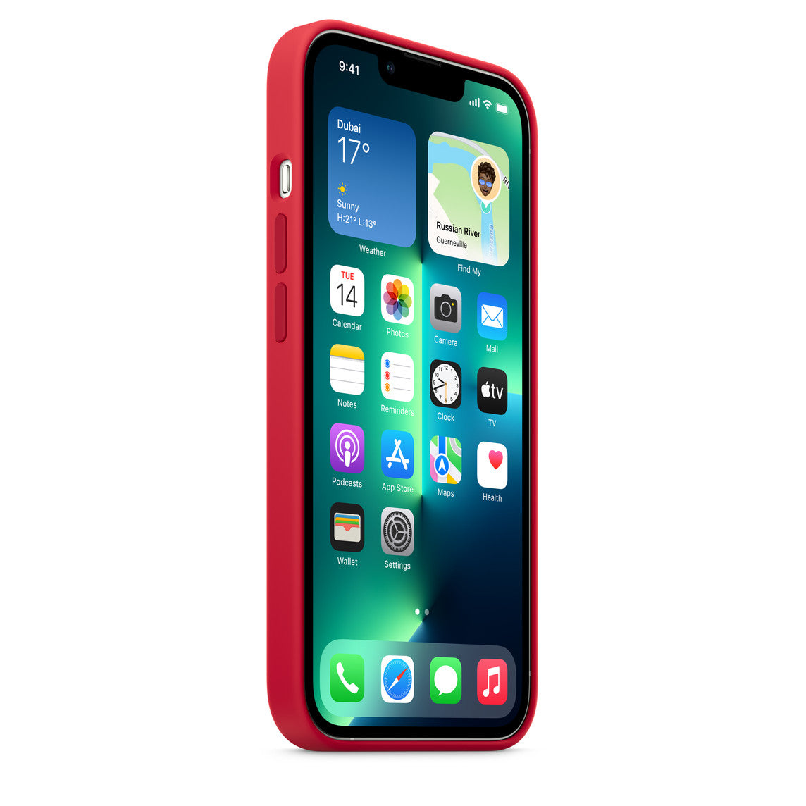 iPhone 13 Pro Max Silicone Case - RED