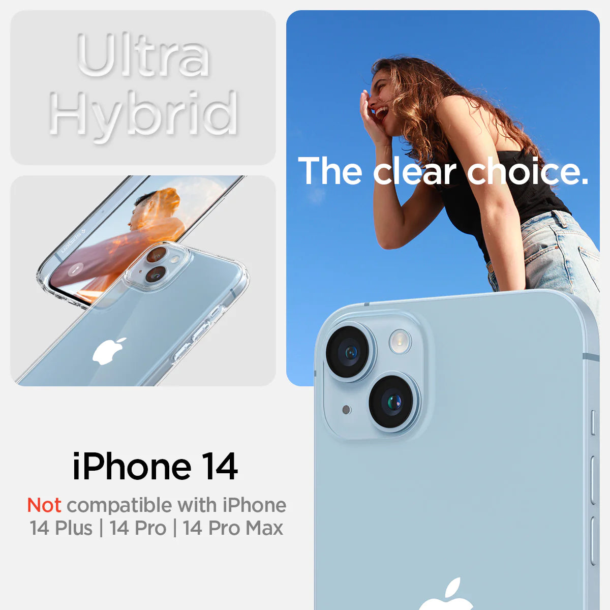 Spigen Clear iPhone 14 Case Ultra Hybrid