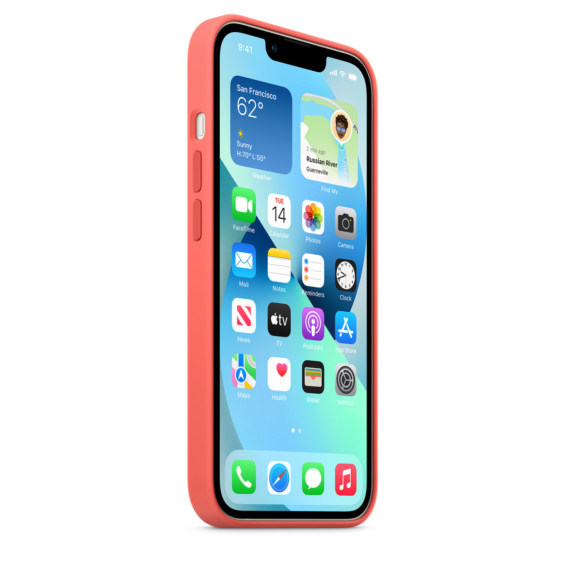 iPhone 13 Silicone Case - Pink Pomelo