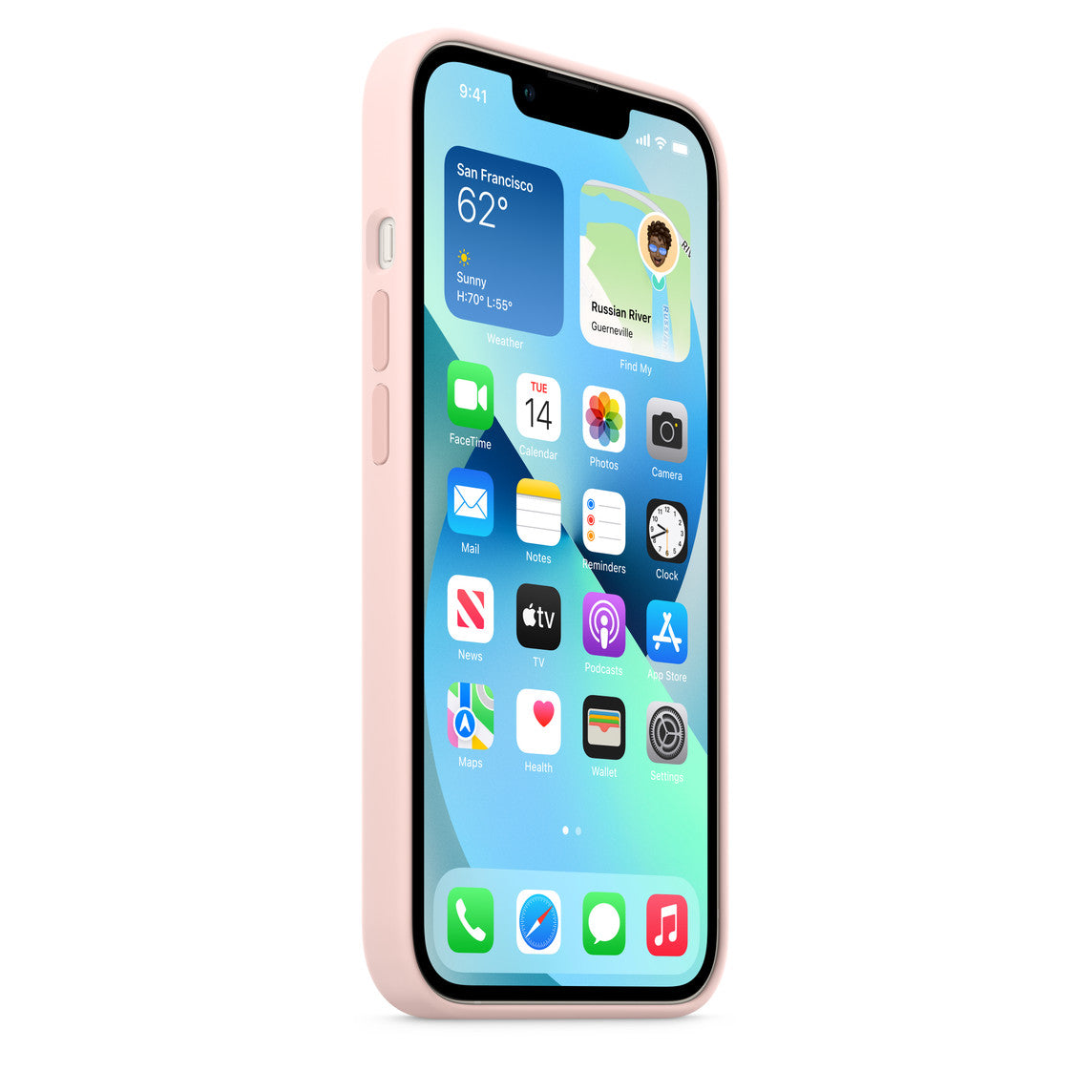 iPhone 13 Silicone Case - Chalk Pink